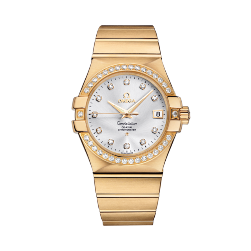 CONSTELLATION 35 MM YELLOW GOLD WITH SILVER DIAL - Omega