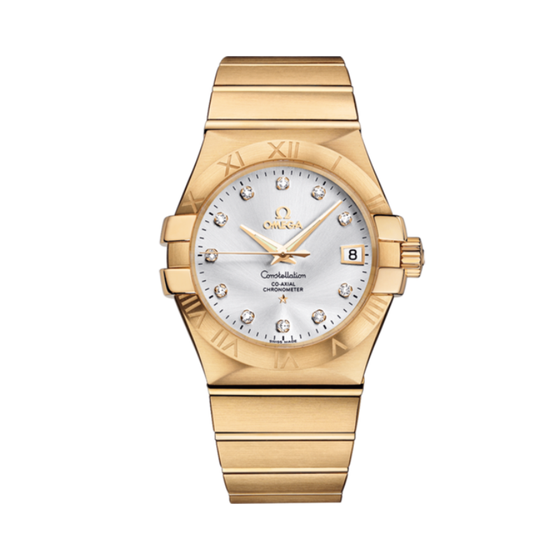 CONSTELLATION 35 MM YELLOW GOLD WITH SILVER DIAL - Omega
