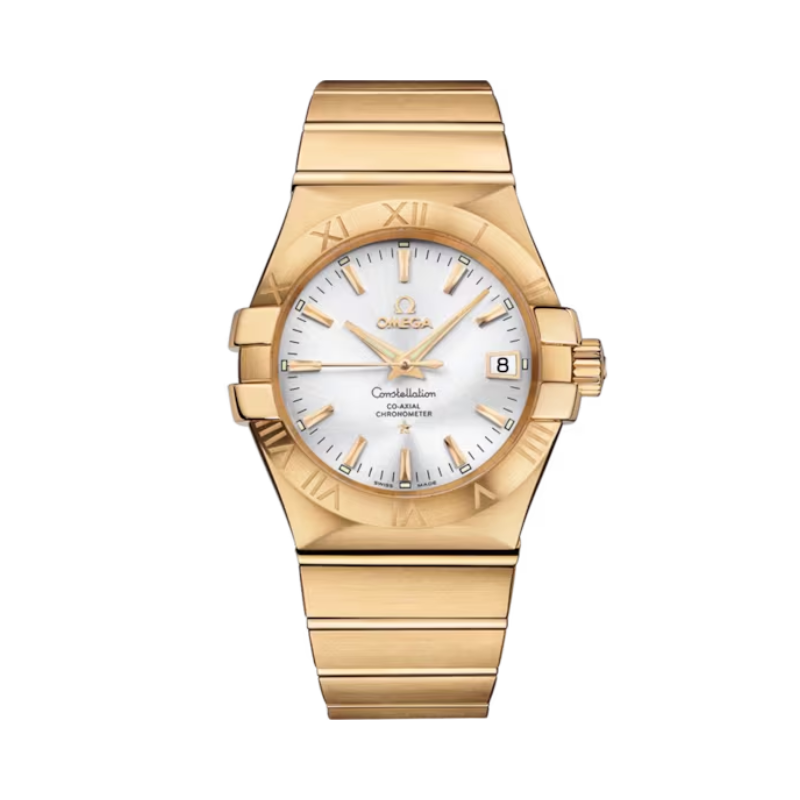 CONSTELLATION 35 MM YELLOW GOLD WITH SILVER DIAL - Omega