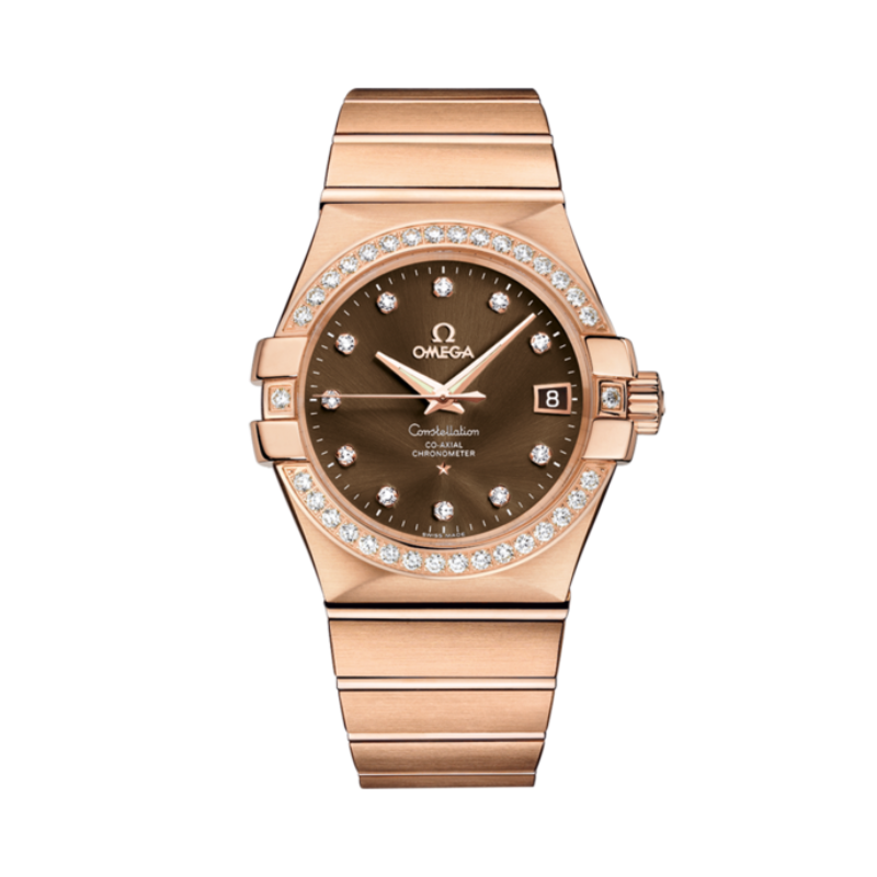 CONSTELLATION 35 MM RED GOLD WITH BROWN DIAL - Omega