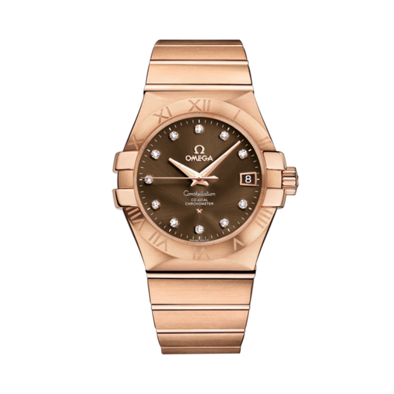 CONSTELLATION 35 MM RED GOLD WITH BROWN DIAL - Omega