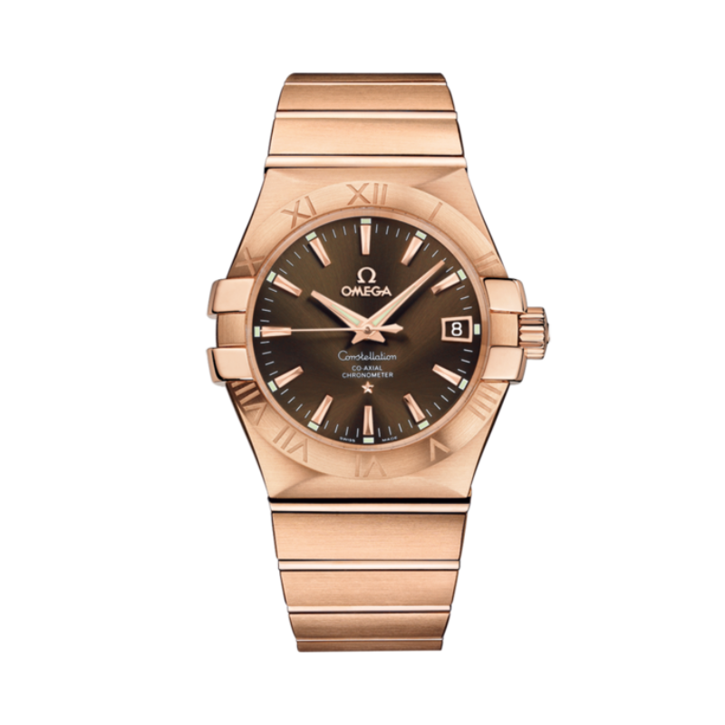 CONSTELLATION 35 MM RED GOLD WITH BROWN DIAL - Omega