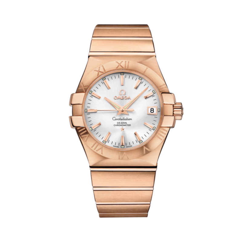 CONSTELLATION 35 MM RED GOLD WITH SILVER DIAL - Omega