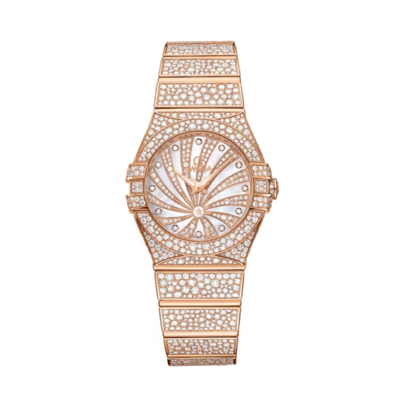 CONSTELLATION 27 MM RED GOLD WITH MOTHER OF PEARL DIAL - Omega