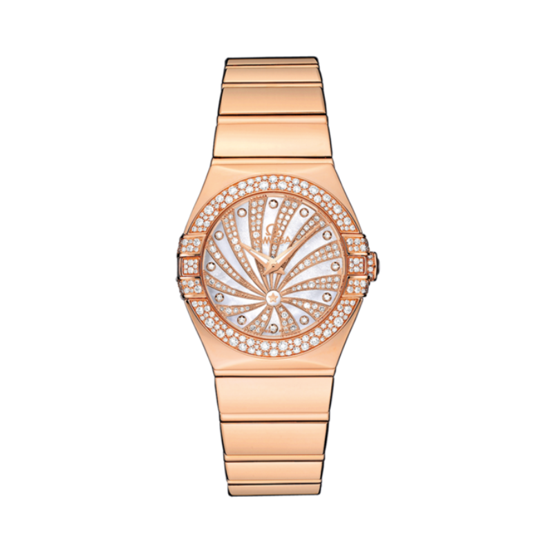CONSTELLATION 27 MM RED GOLD WITH MOTHER OF PEARL DIAL - Omega