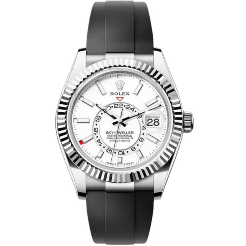 Rolex Skydweller Ref. 336239 Oysterflex White Gold, White Dial - Rolex