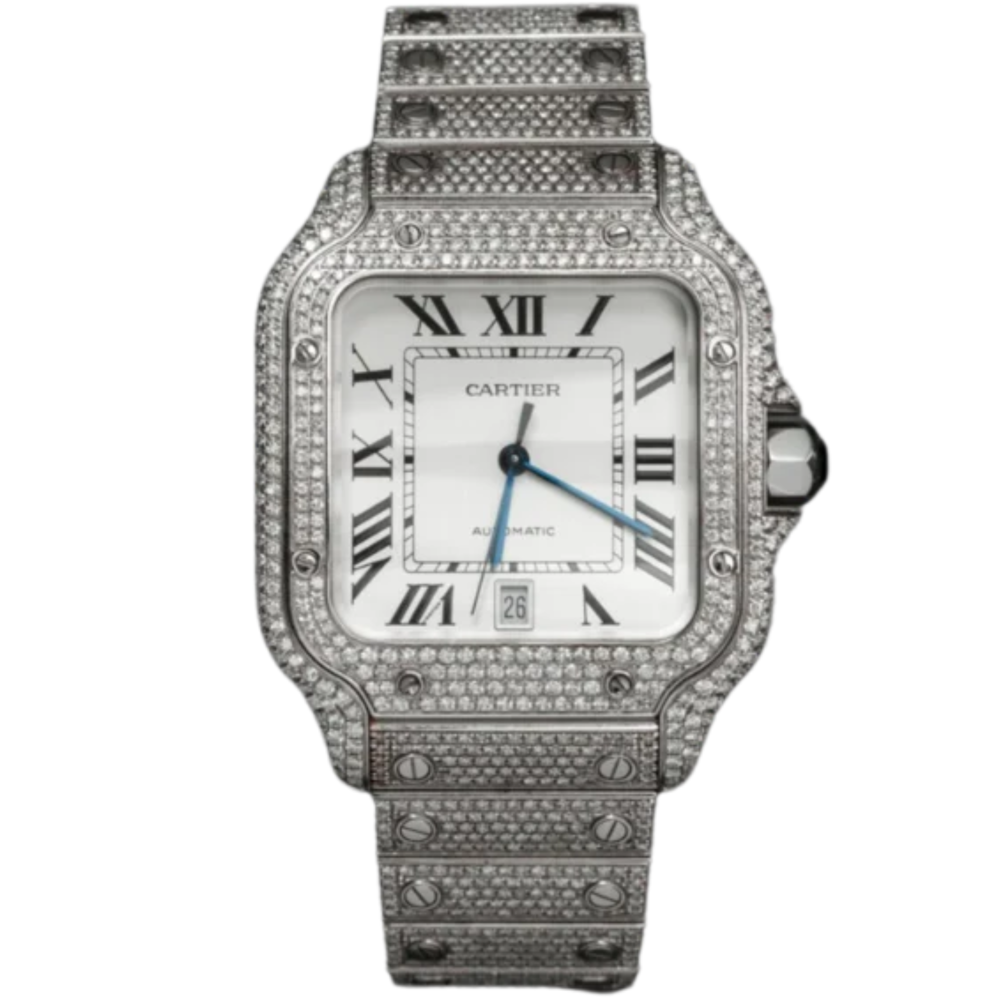 Cartier WSSA0018 Stainless Steel Santos Bustdown White Dial - Cartier