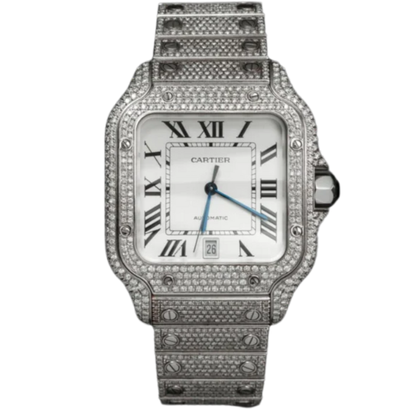 Cartier WSSA0018 Stainless Steel Santos Bustdown White Dial - Cartier