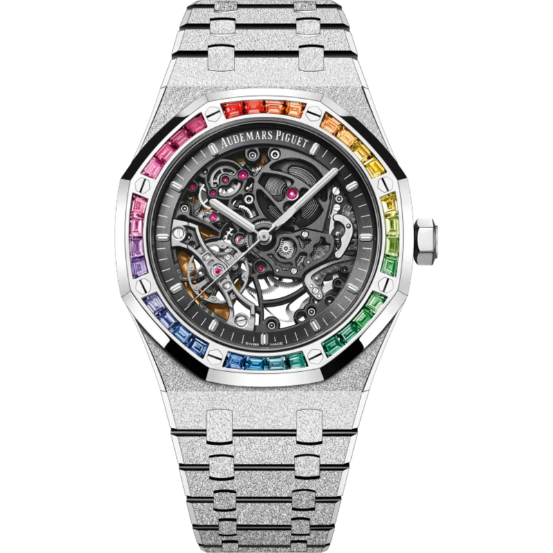 Audemars Piguet Royal Oak Ref. 15412BC.YG.1224BC.03 41MM Frosted Gold Double Balance Wheel White Gold Openworked Dial - Audemars Piguet