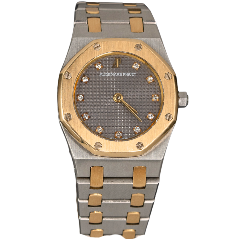 Audemars Piguet Royal Oak Ref. 66339SA 26MM Two Tone YG/SS Factory Diamond Grey Dial - Audemars Piguet