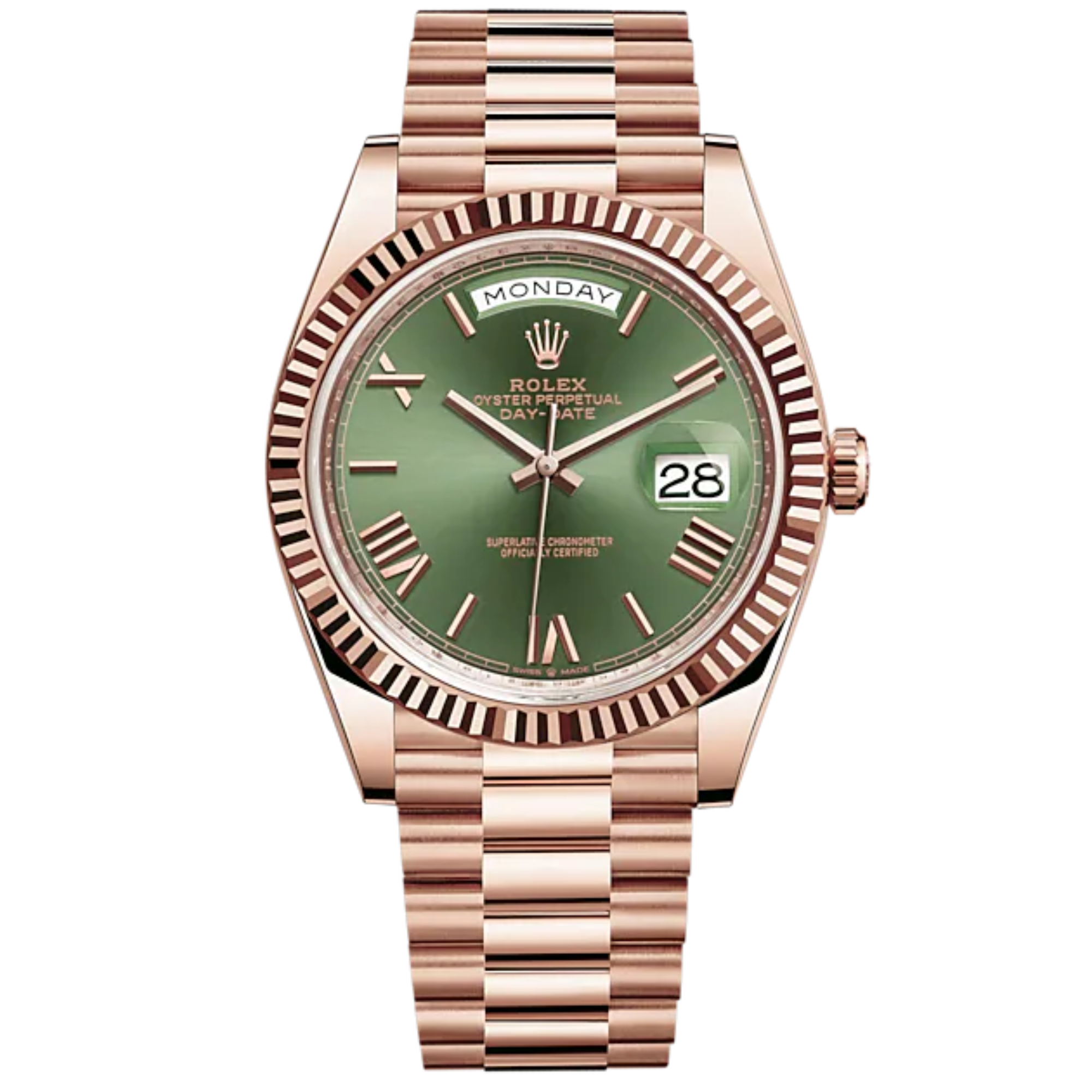 Rolex Day Date Ref. 228235 Rose Gold Olive Dial - Rolex