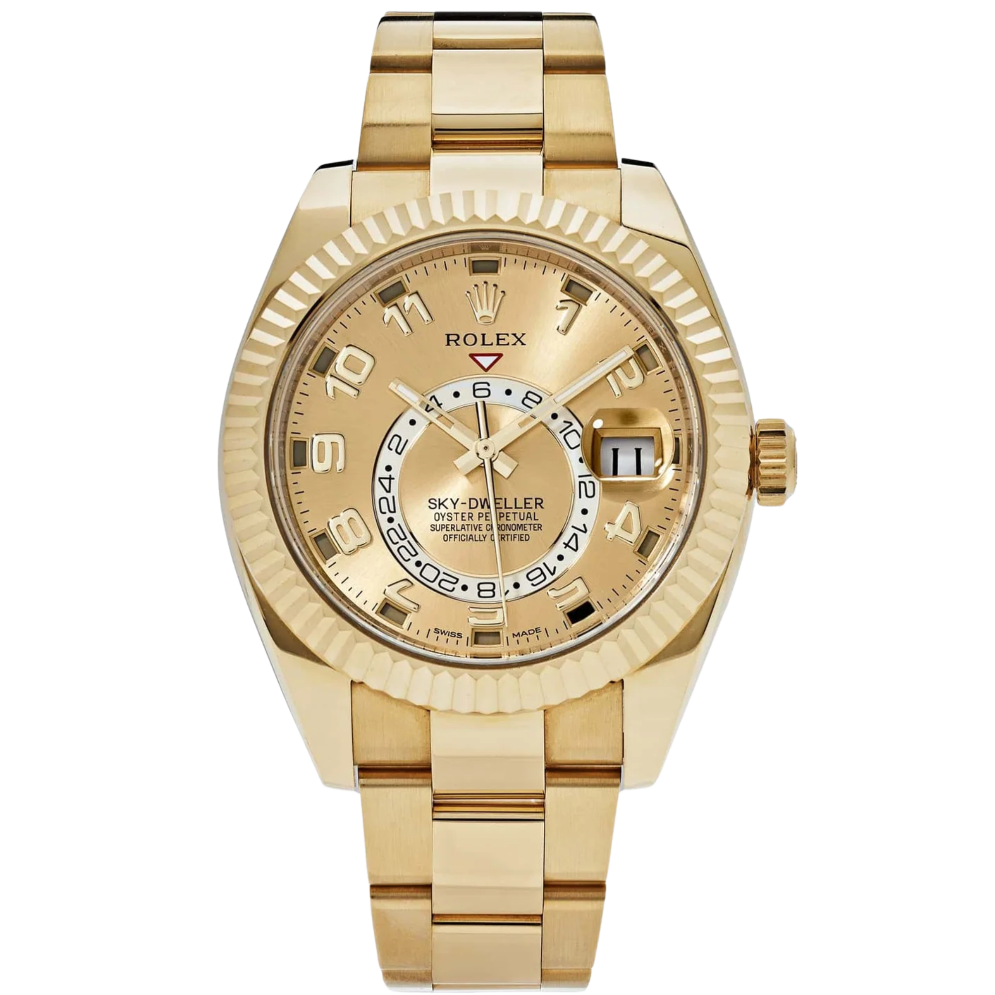 Rolex Skydweller Ref. 326938 Yellow Gold Champagne Arabic Dial - Rolex