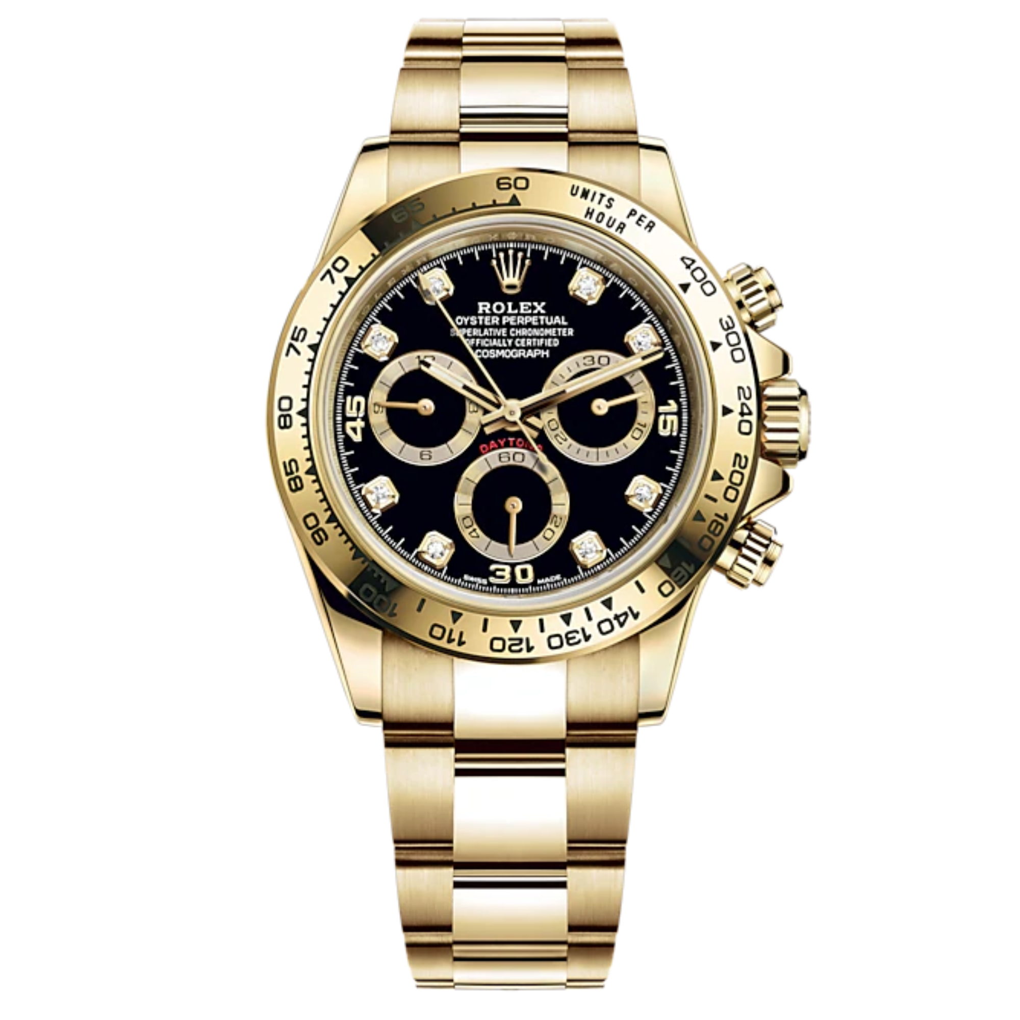 Rolex Daytona Ref. 116508 40MM Yellow Gold Black Diamond Dial - Rolex