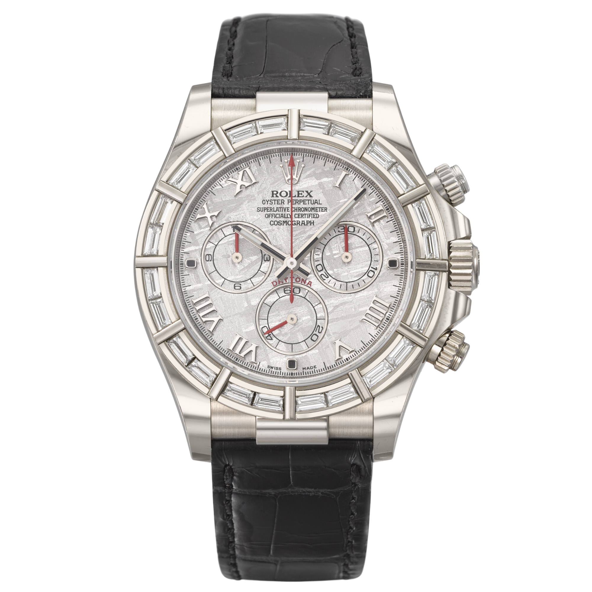 Rolex Daytona Ref. 116589BR White Gold Meteorite Dial with Baguette Set Bezel - Rolex
