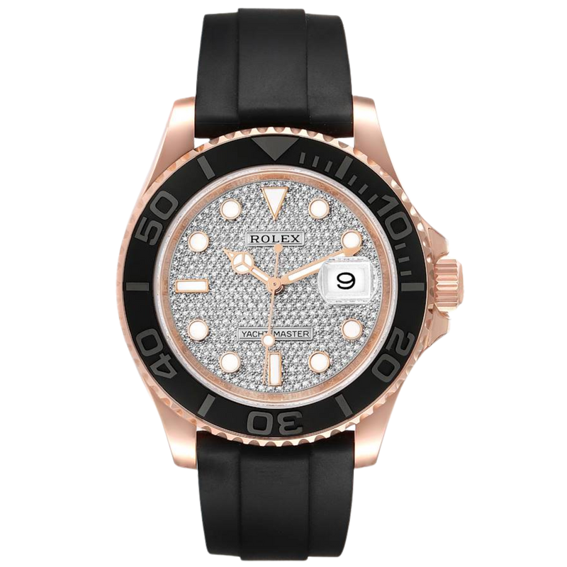 Rolex Yachtmaster 116655 Rose Gold Pave Dial - Rolex