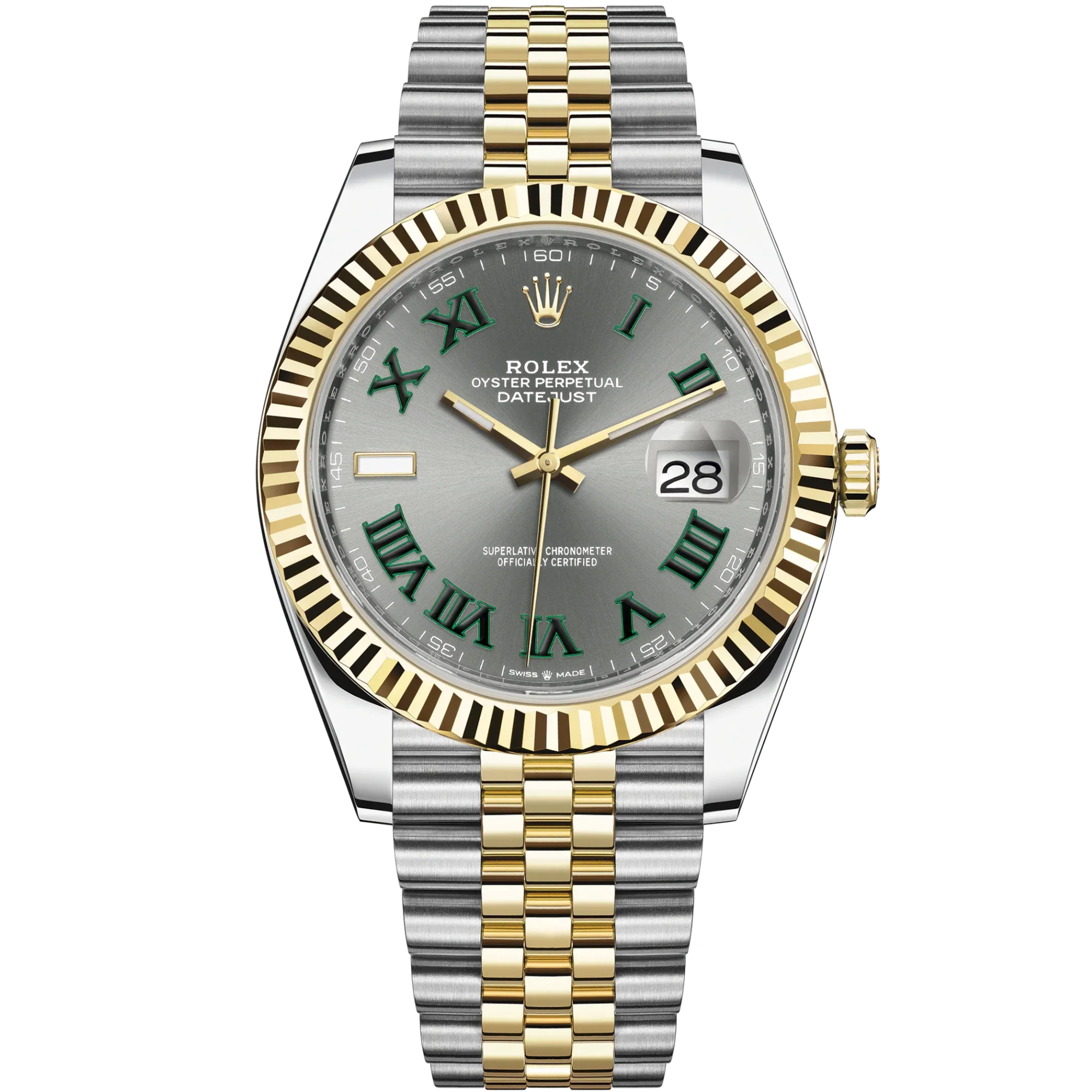 Rolex Datejust Ref. 126333 41MM Two Tone YG/SS Wimbledon Dial on Jubilee - Rolex