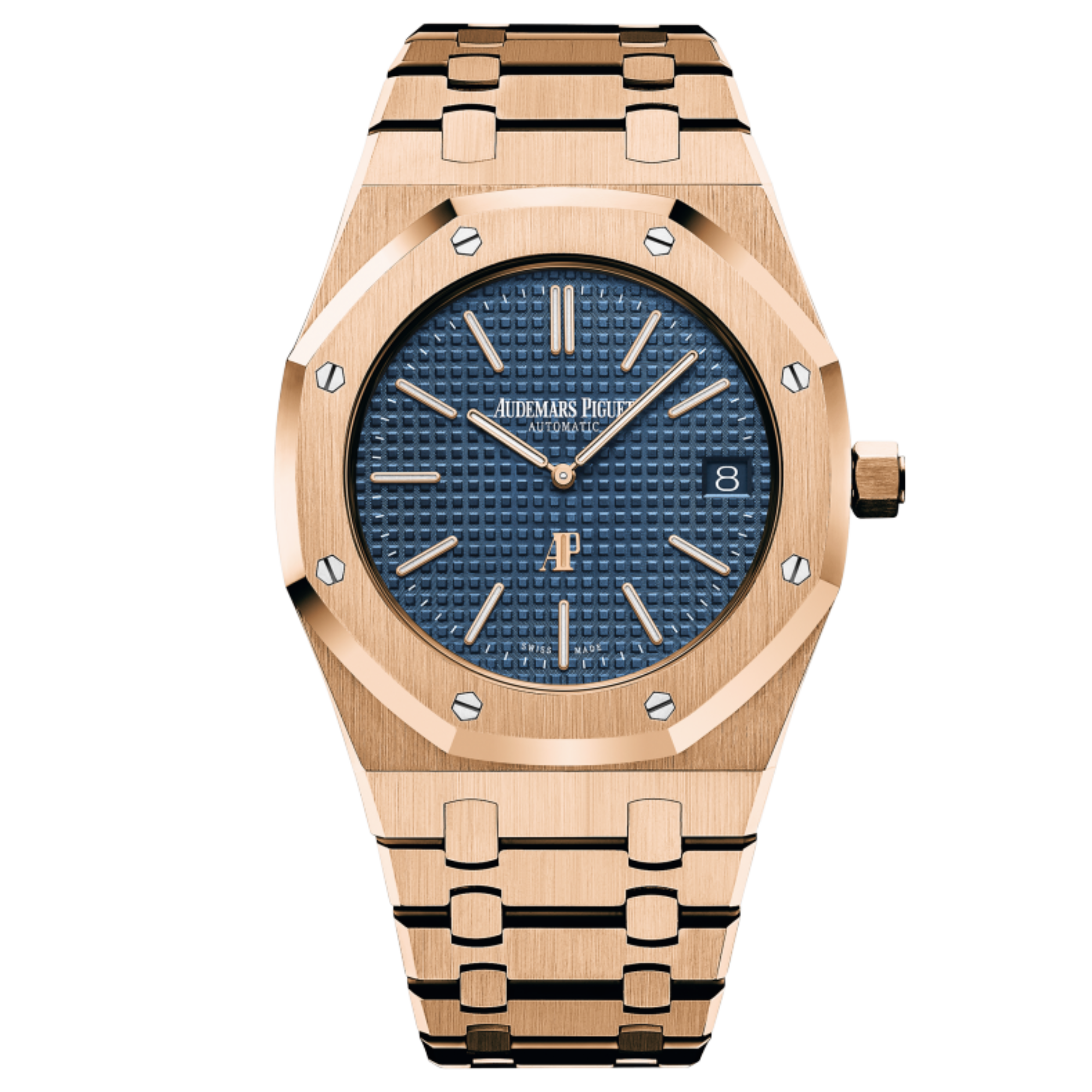 Audemars Piguet Royal Oak "Jumbo Extra Thin" Ref. 15202OR.OO.1240OR.01 39MM Rose Gold Blue Dial - Audemars Piguet
