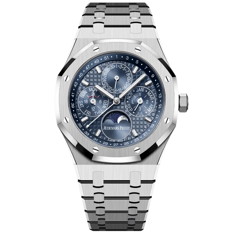 Audemars Piguet Royal Oak Ref. 26674ST.00.1320ST.01 41MM Stainless Steel "150TH ANNIVERSARY" Blue Dial Perpetual - Audemars Piguet