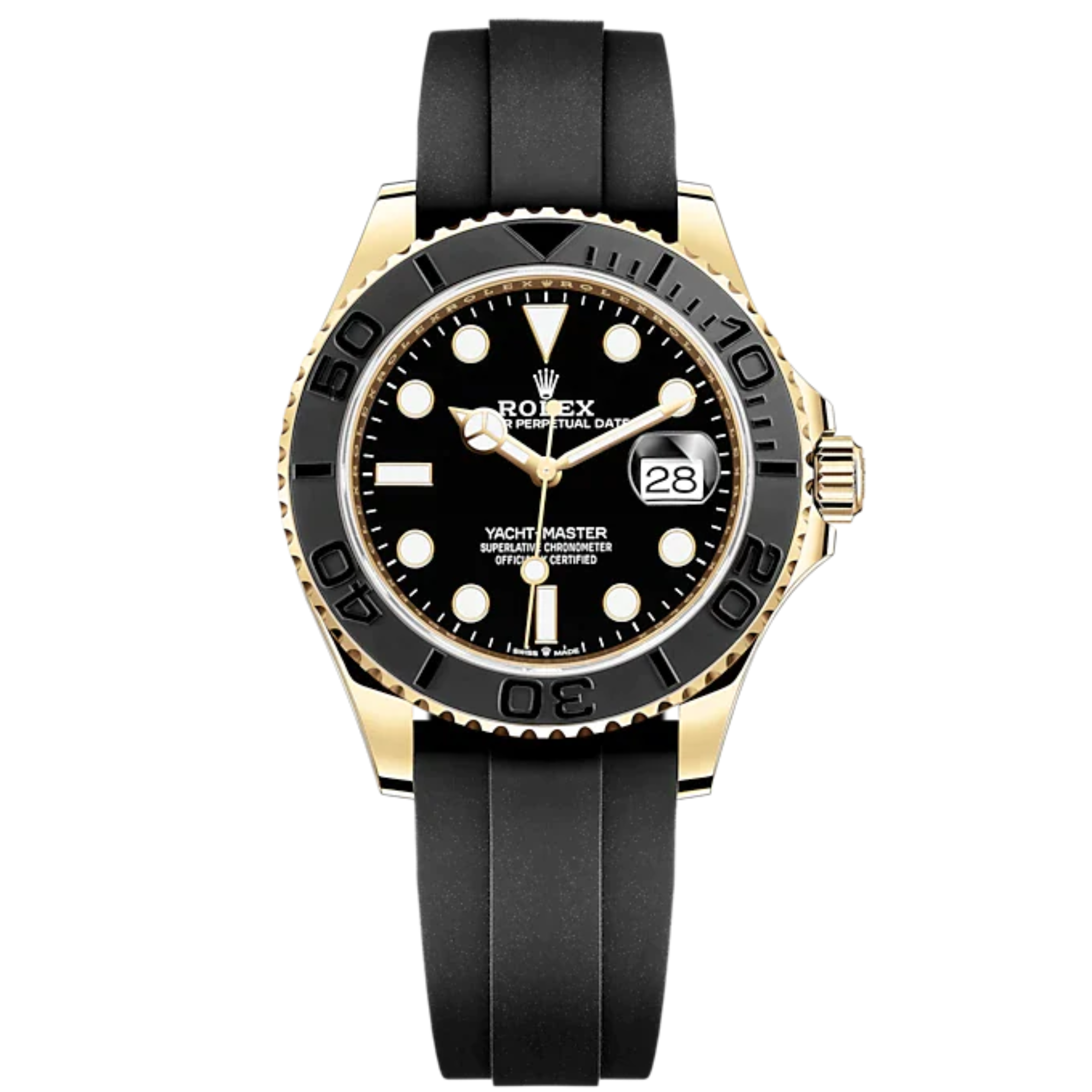 Rolex Yachtmaster Ref. 226658 Yellow Gold 42mm on Oysterflex Black Dial - Rolex