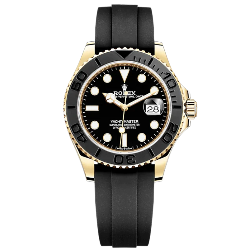 Rolex Yachtmaster Ref. 226658 Yellow Gold 42mm on Oysterflex Black Dial - Rolex