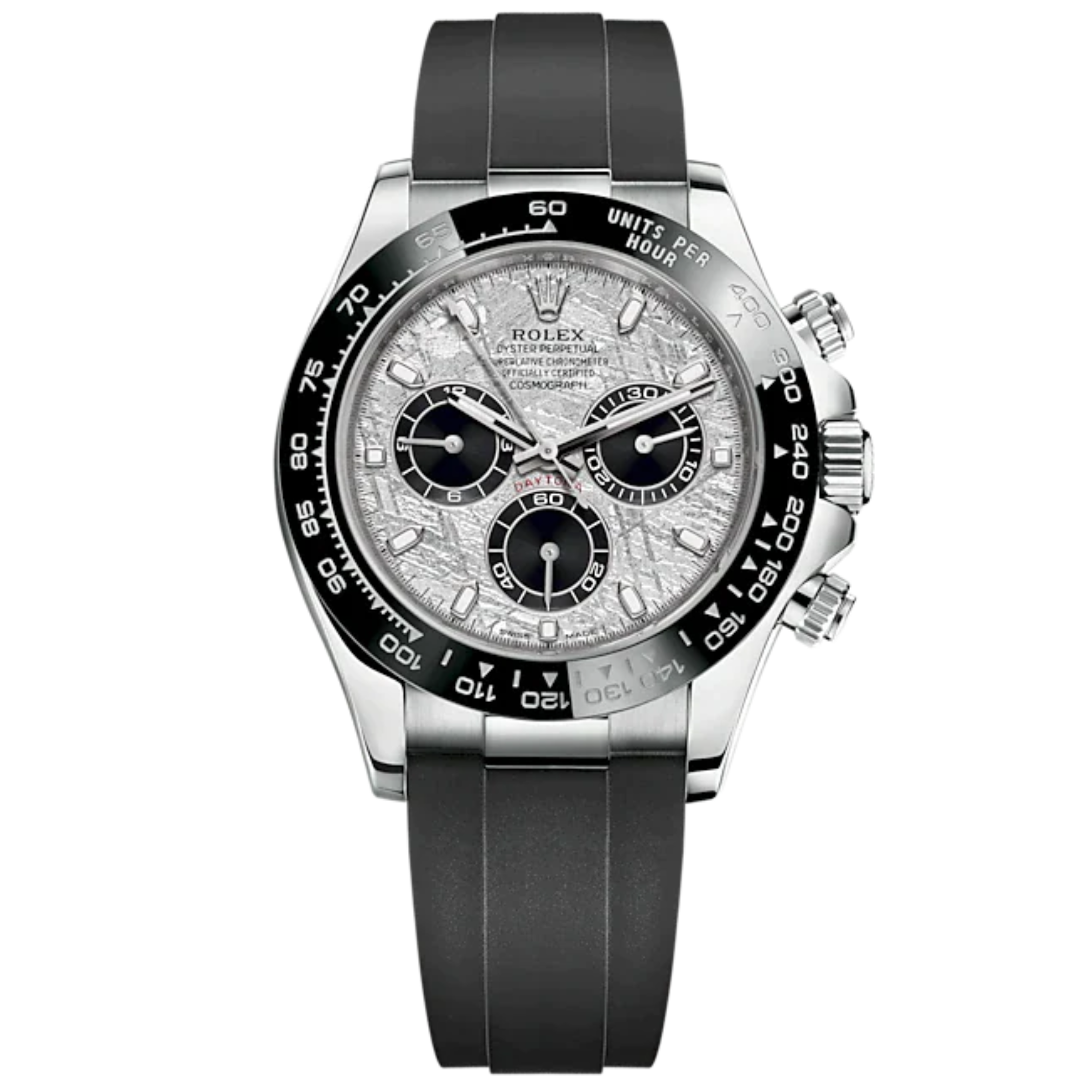 Cosmograph Daytona 40MM Oysterflex Bracelet 18 CT White Gold With Steel and Black Dial Black Cerachrom Bezel - Rolex