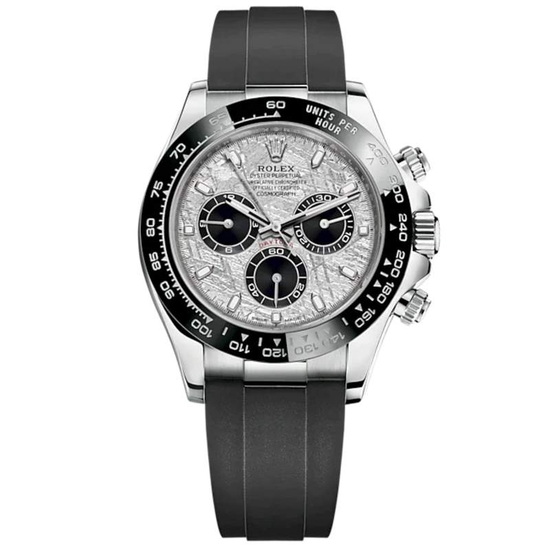 Cosmograph Daytona 40MM Oysterflex Bracelet 18 CT White Gold With Steel and Black Dial Black Cerachrom Bezel - Rolex