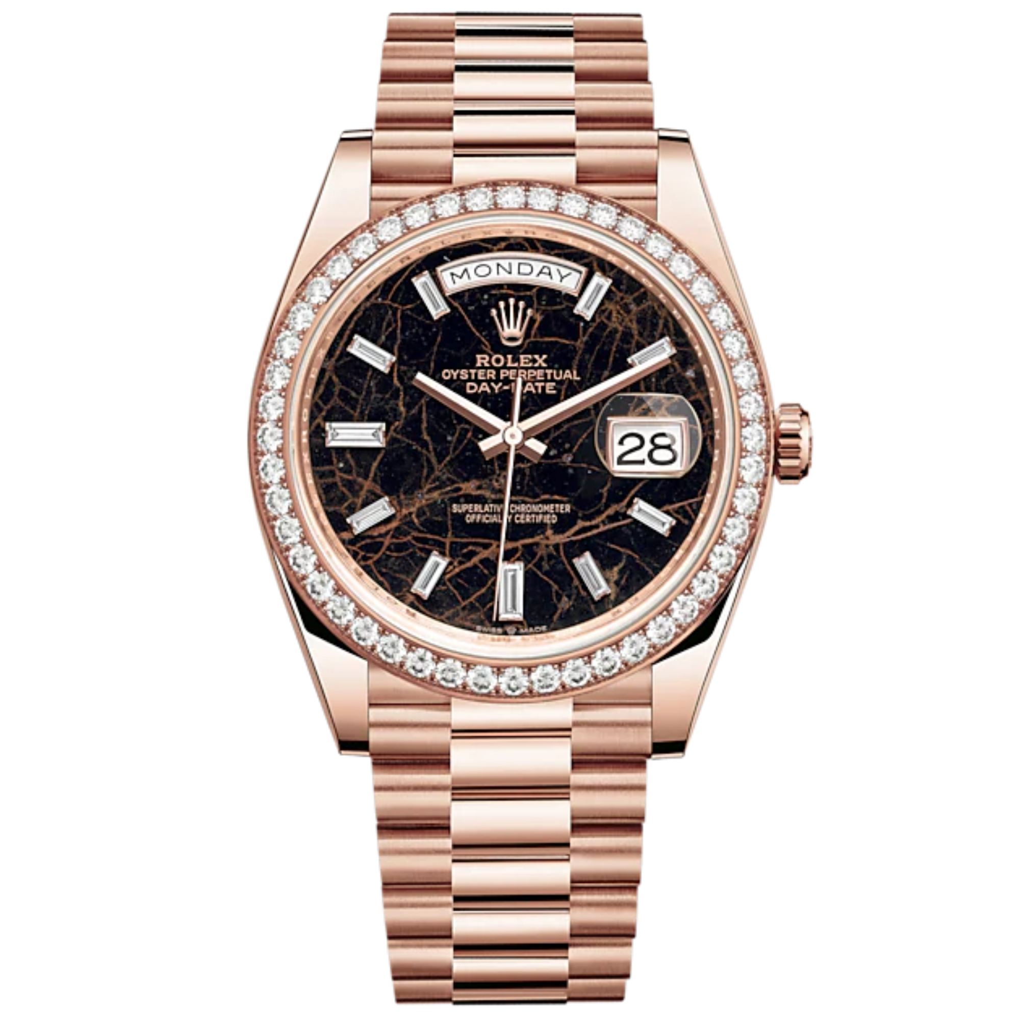 Rolex Day Date Ref. 228345RBR 40mm Rose Gold “Eisenkiesel” Dial - Rolex