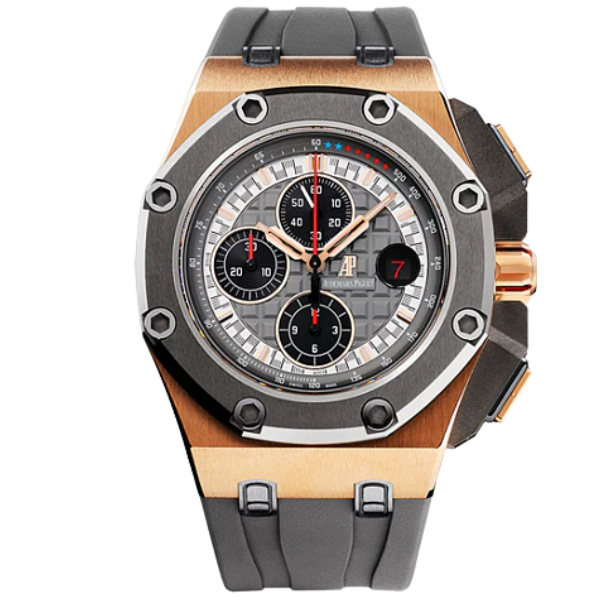 Audemars Piguet Royal Oak Offshore Ref. 26568OM.OO.A004CA.01 Michael Schumacher Rose Gold Grey Dial - Audemars Piguet