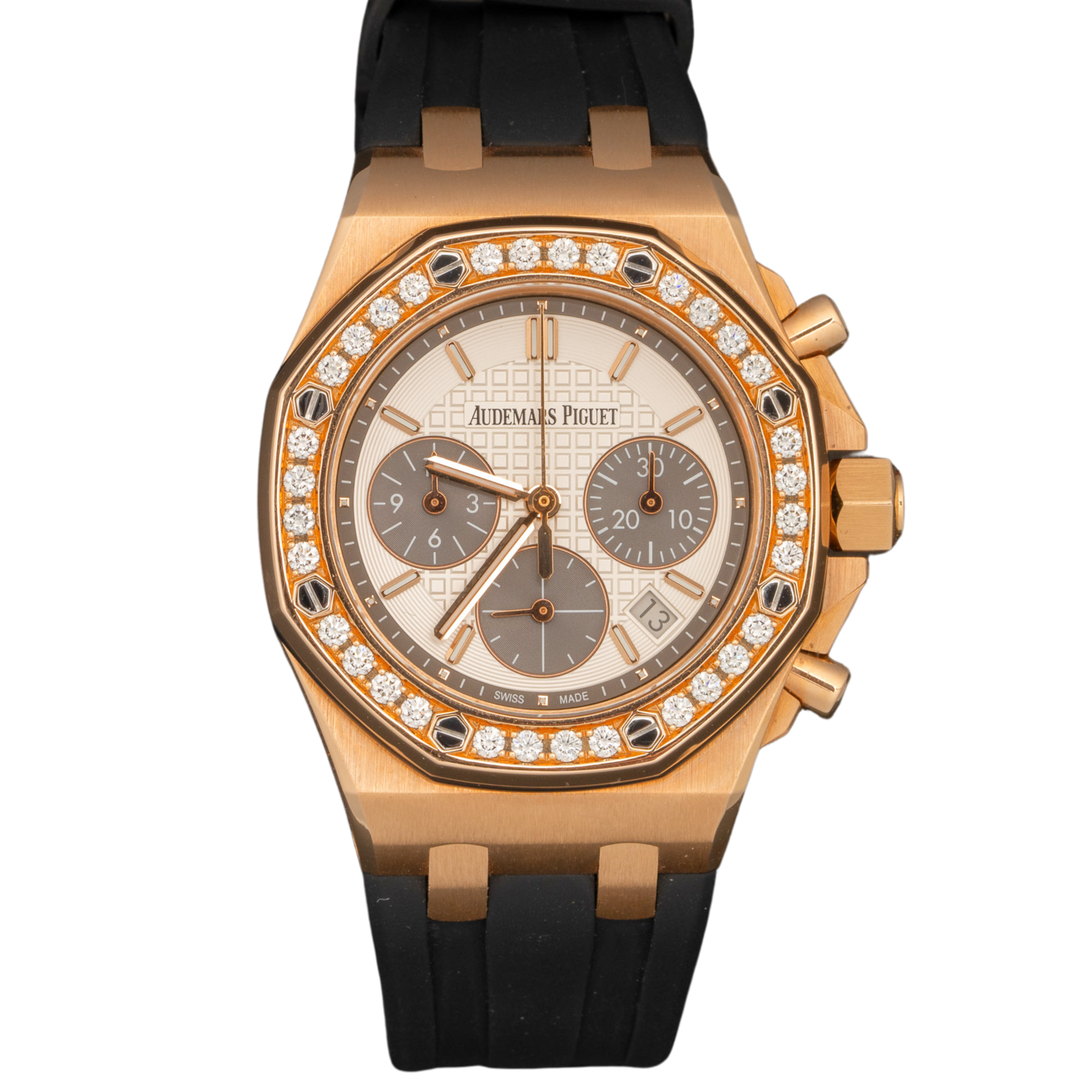 Audemars Piguet Royal Oak Offshore Ref. 26231OR.ZZ.D003CA.01 37MM Rose Gold White Dial/Diamond Bezel - Audemars Piguet