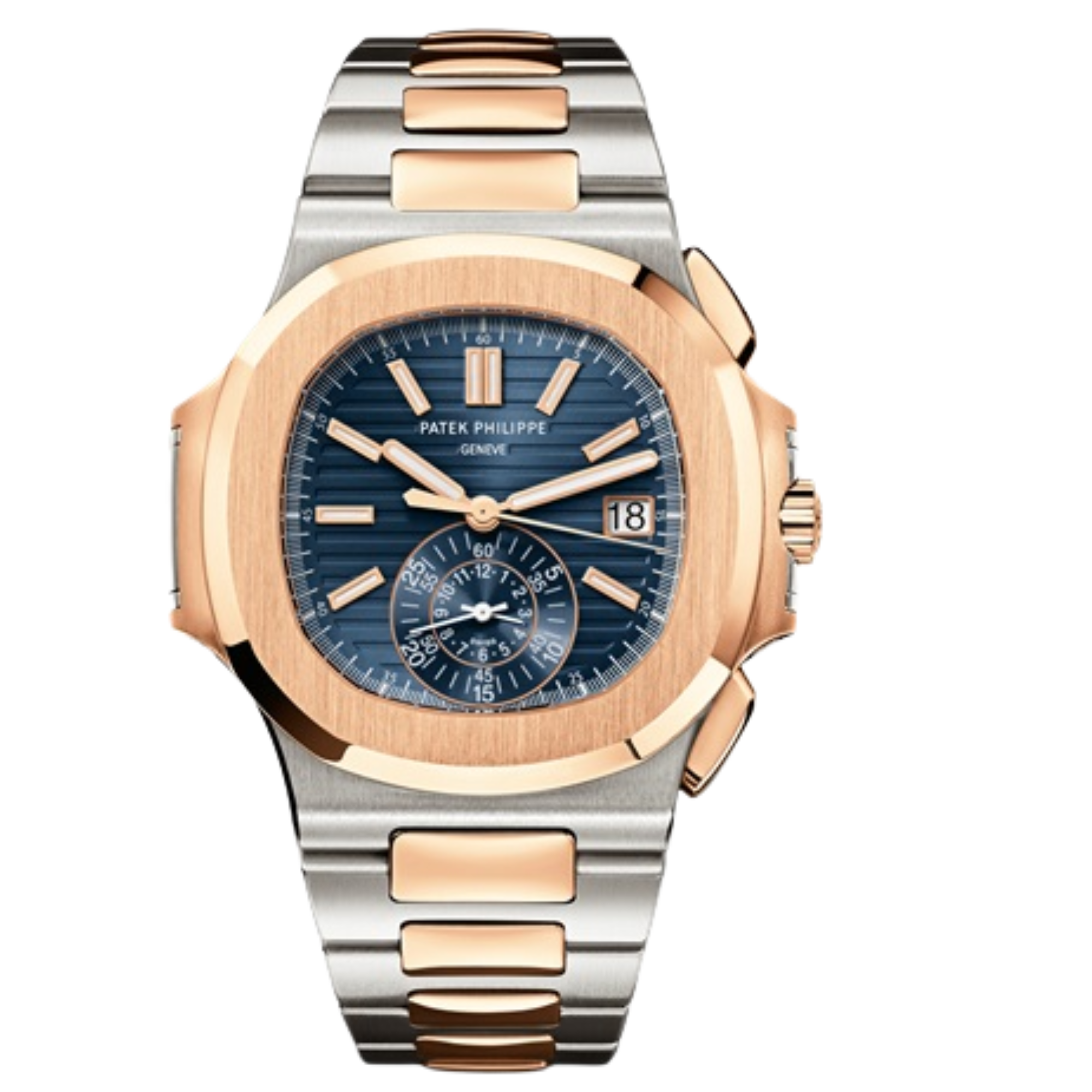 Patek Philippe Nautilus Ref. 5980/1AR Two Tone Blue Dial - Patek Philippe