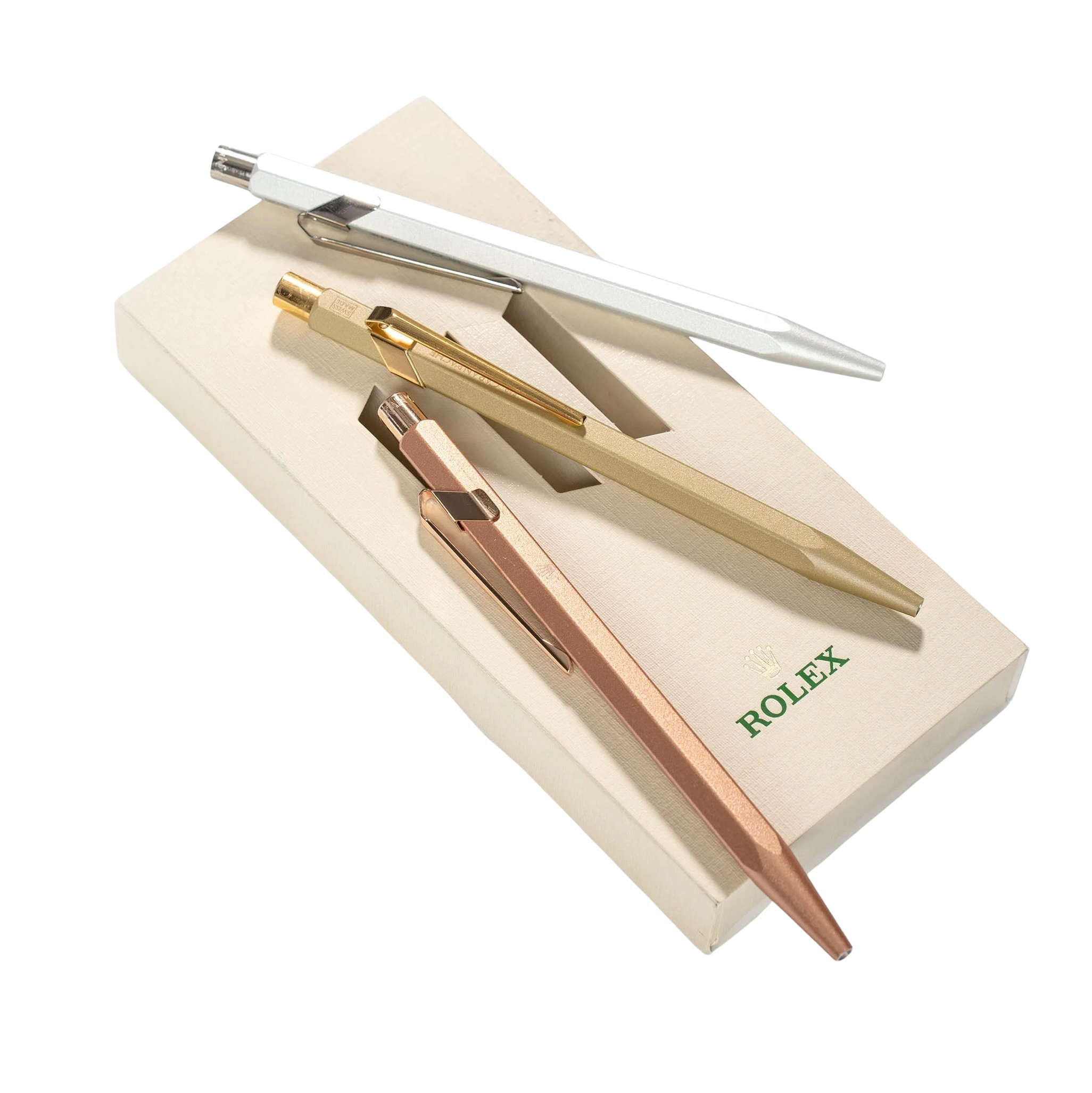 Rolex 3 Tri-Gold Pens Set