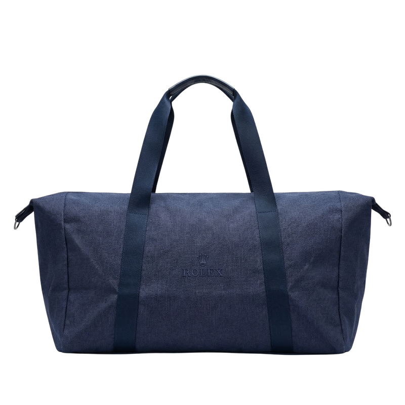 Rolex Blue Twill Duffel Bag