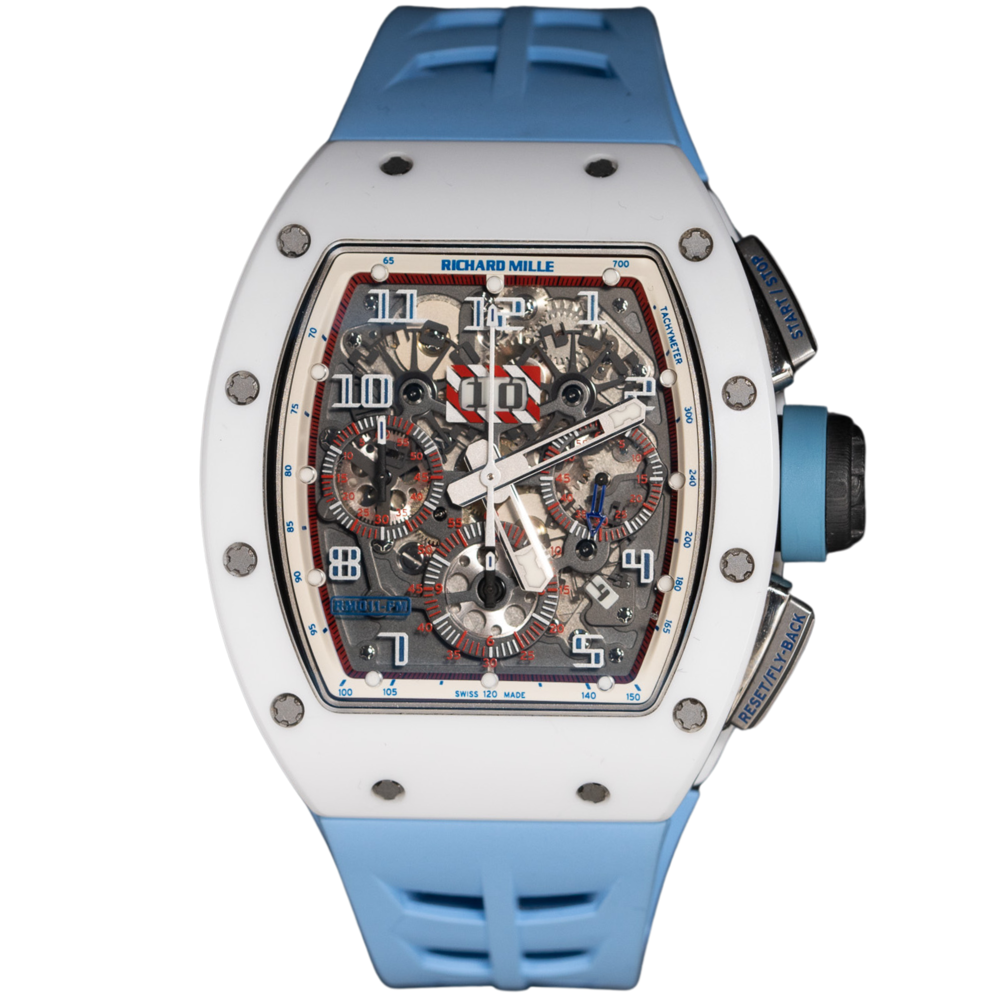 Richard Mille RM011 "Asia Edition" White Ceramic x Black NTPT Sides - Richard Mille