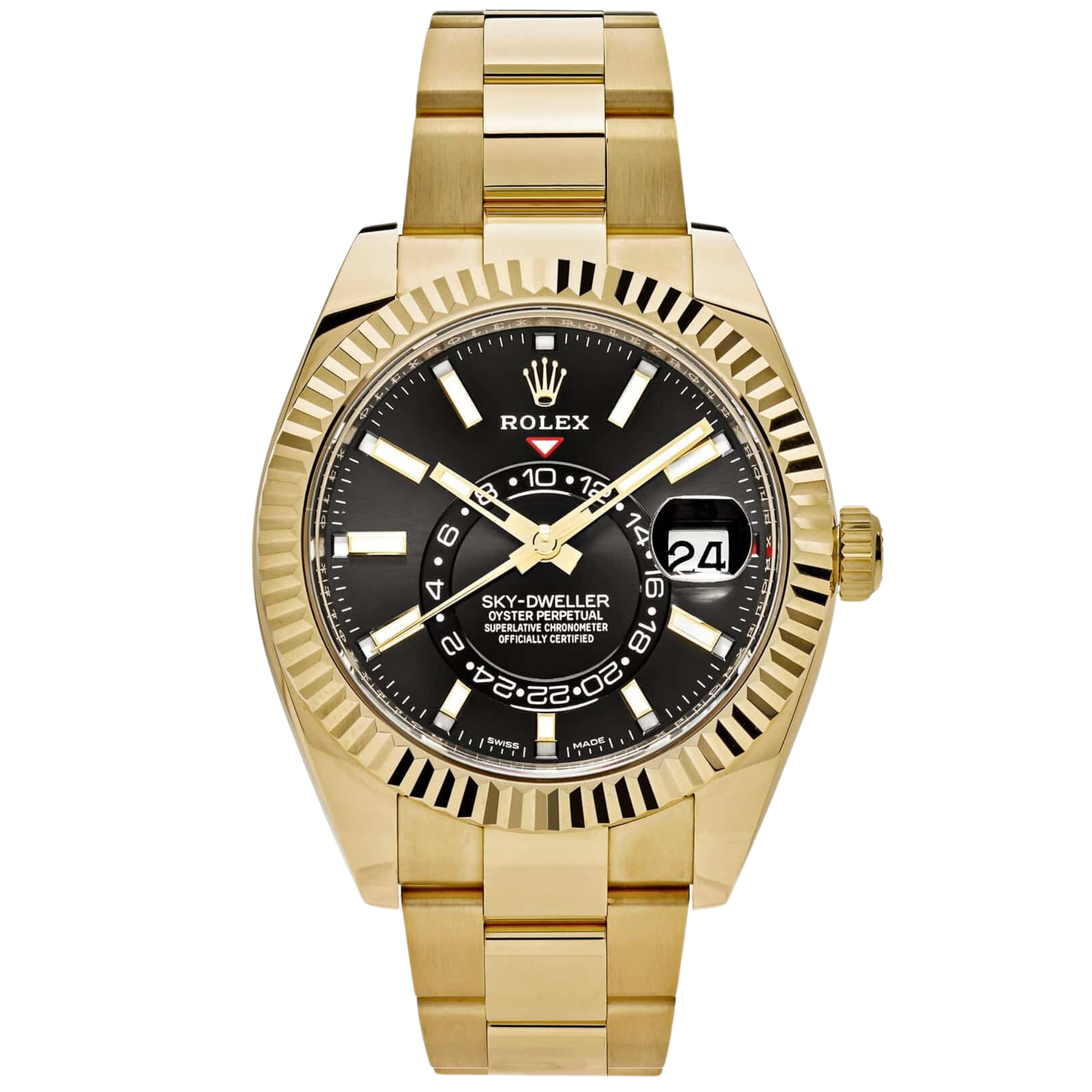 Rolex Skydweller Ref. 336938 42MM Yellow Gold Black Dial on Oyster - Rolex