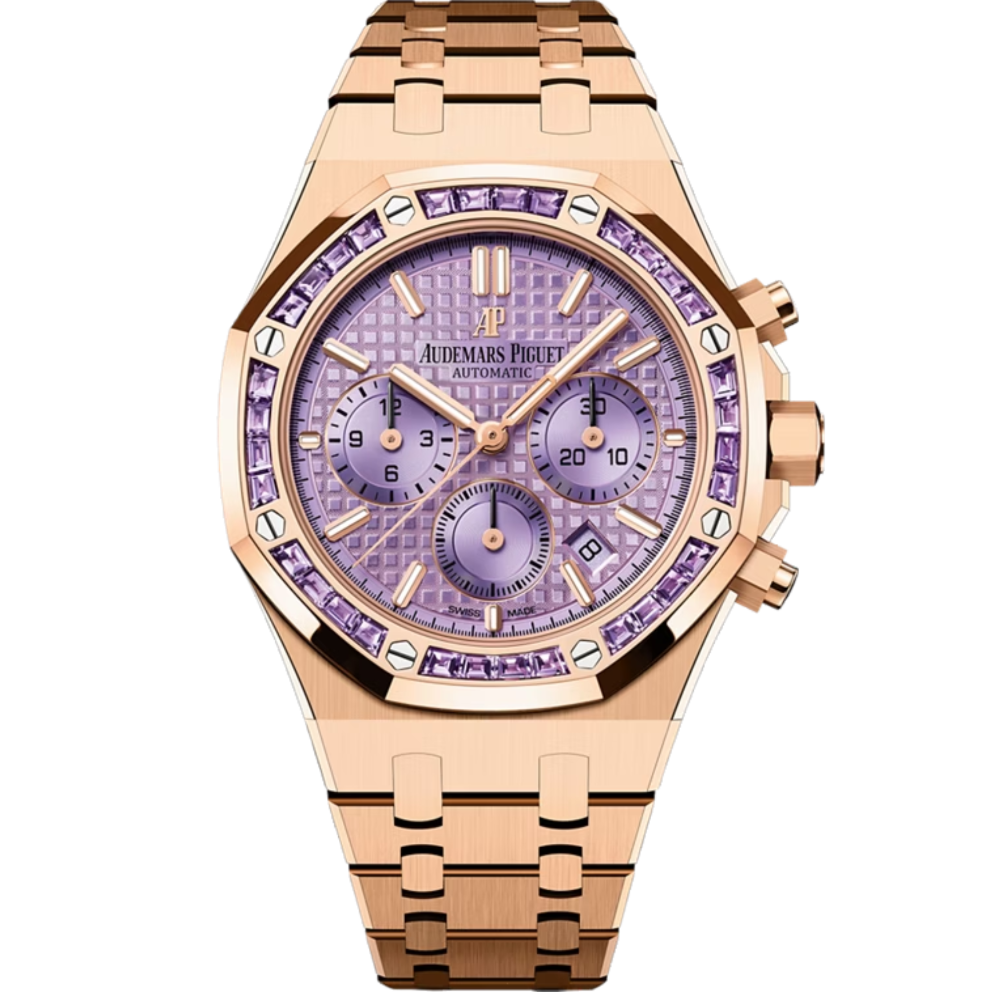 Audemars Piguet Royal Oak Chronograph Ref. 26319OR.AY.1256OR.01 38MM Rose Gold Amethyst Dial/Bezel - Audemars Piguet