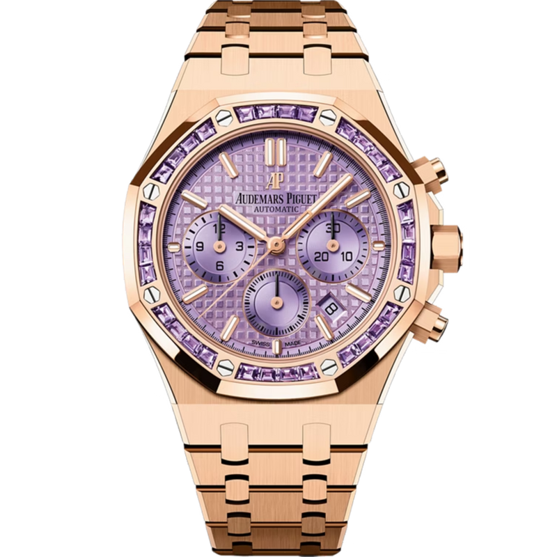 Audemars Piguet Royal Oak Chronograph Ref. 26319OR.AY.1256OR.01 38MM Rose Gold Amethyst Dial/Bezel - Audemars Piguet