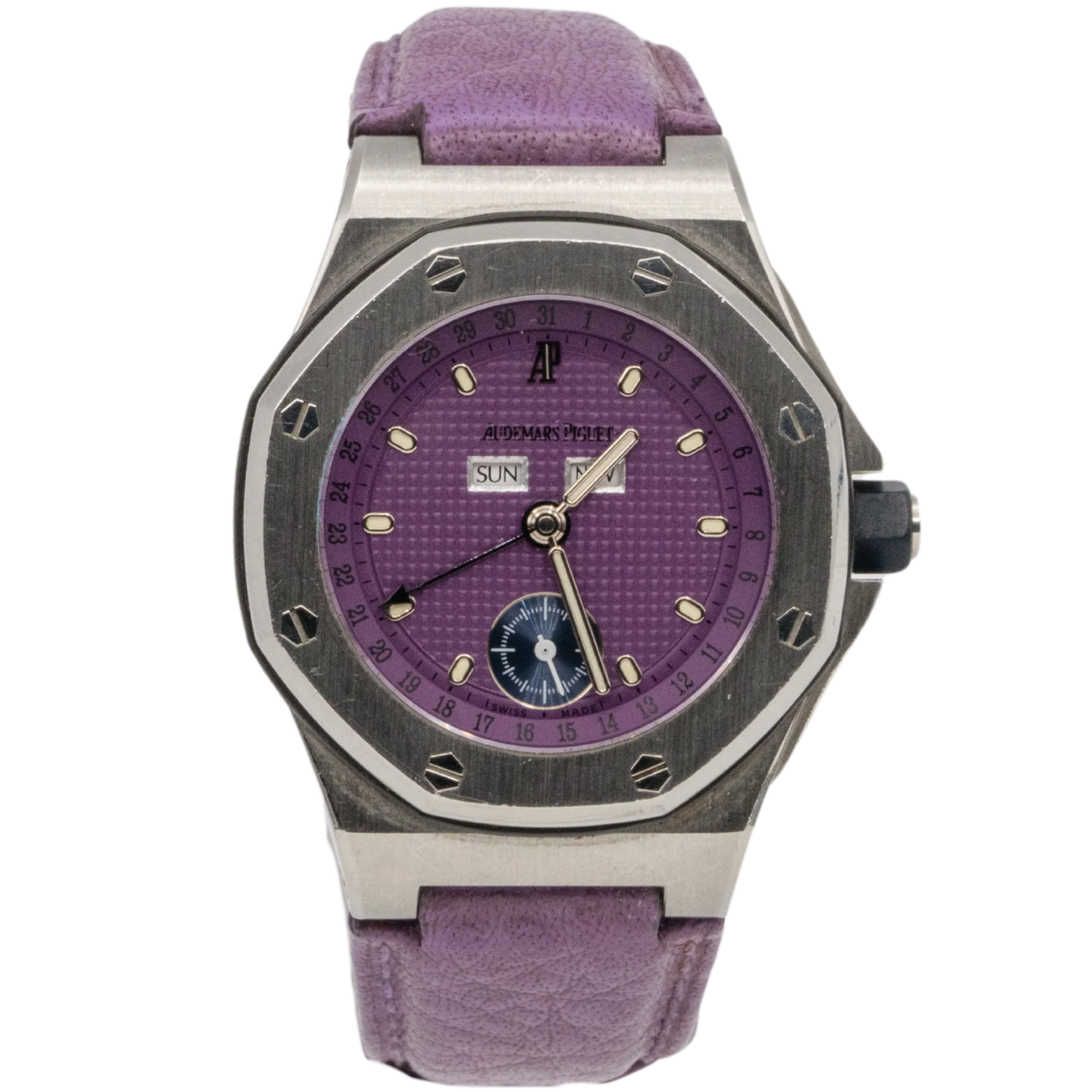 Audemars Piguet Ref. 25808ST.0.0009/04 38MM Stainless Steel Triple Calendar Purple Dial - Audemars Piguet