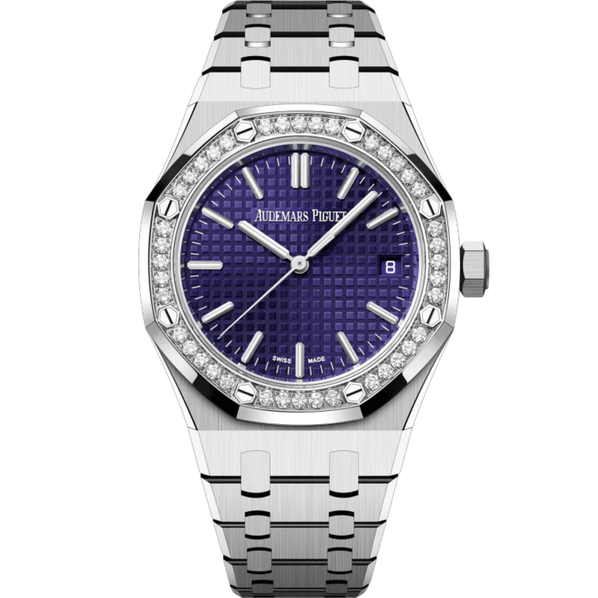 Audemars Piguet Royal Oak "Murtoli Edition" Ref. 15551BC.ZZ.1356BC.02 37MM White Gold Purple Dial with Diamond Bezel - Audemars Piguet