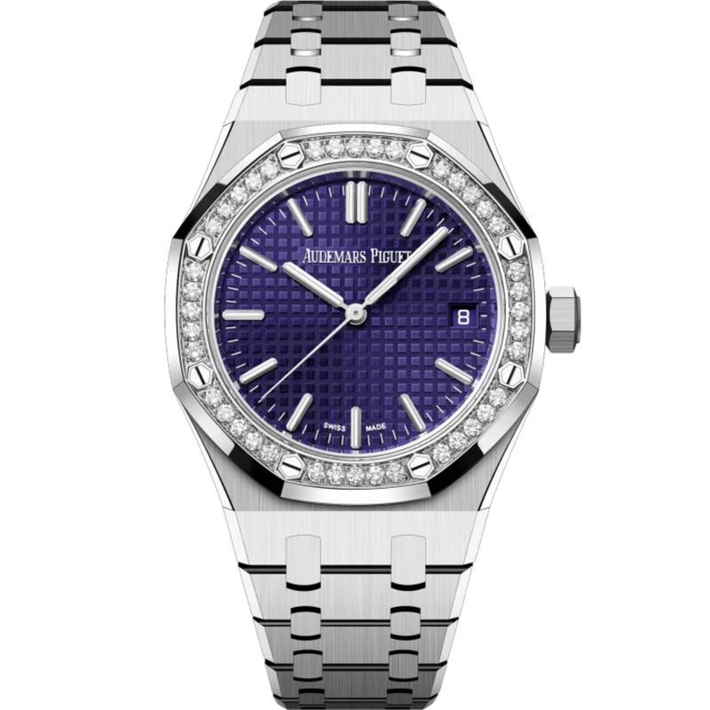 Audemars Piguet Royal Oak "Murtoli Edition" Ref. 15551BC.ZZ.1356BC.02 37MM White Gold Purple Dial with Diamond Bezel - Audemars Piguet