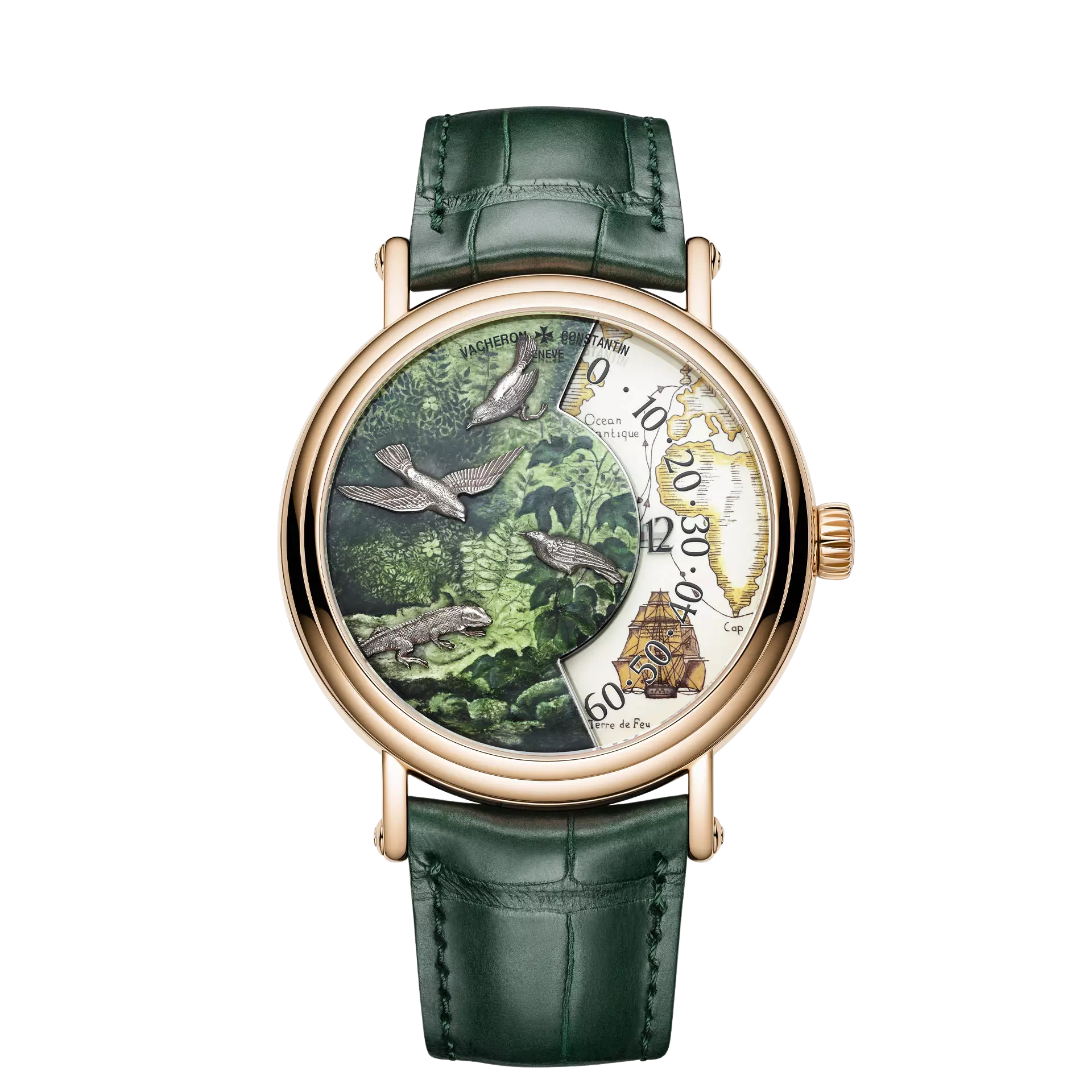 METIERS D'ART TRIBUTE TO EXPLORER NATURALISTS - TERRE DE FEU 41 MM 18K WHITE GOLD CASE AND DIAL