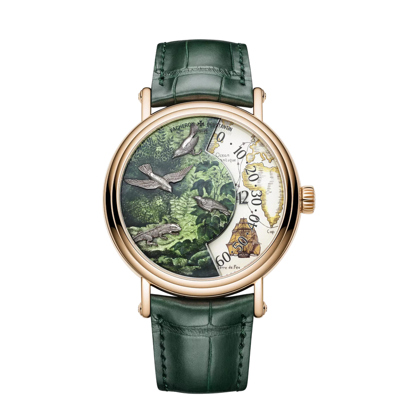 METIERS D'ART TRIBUTE TO EXPLORER NATURALISTS - TERRE DE FEU 41 MM 18K WHITE GOLD CASE AND DIAL
