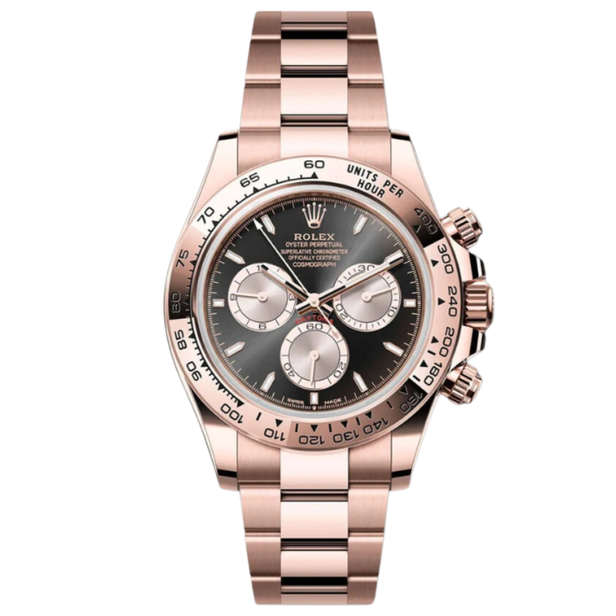 Rolex Daytona Ref. 126505 Rose Gold  Black Dial with Silver Subdials - Rolex