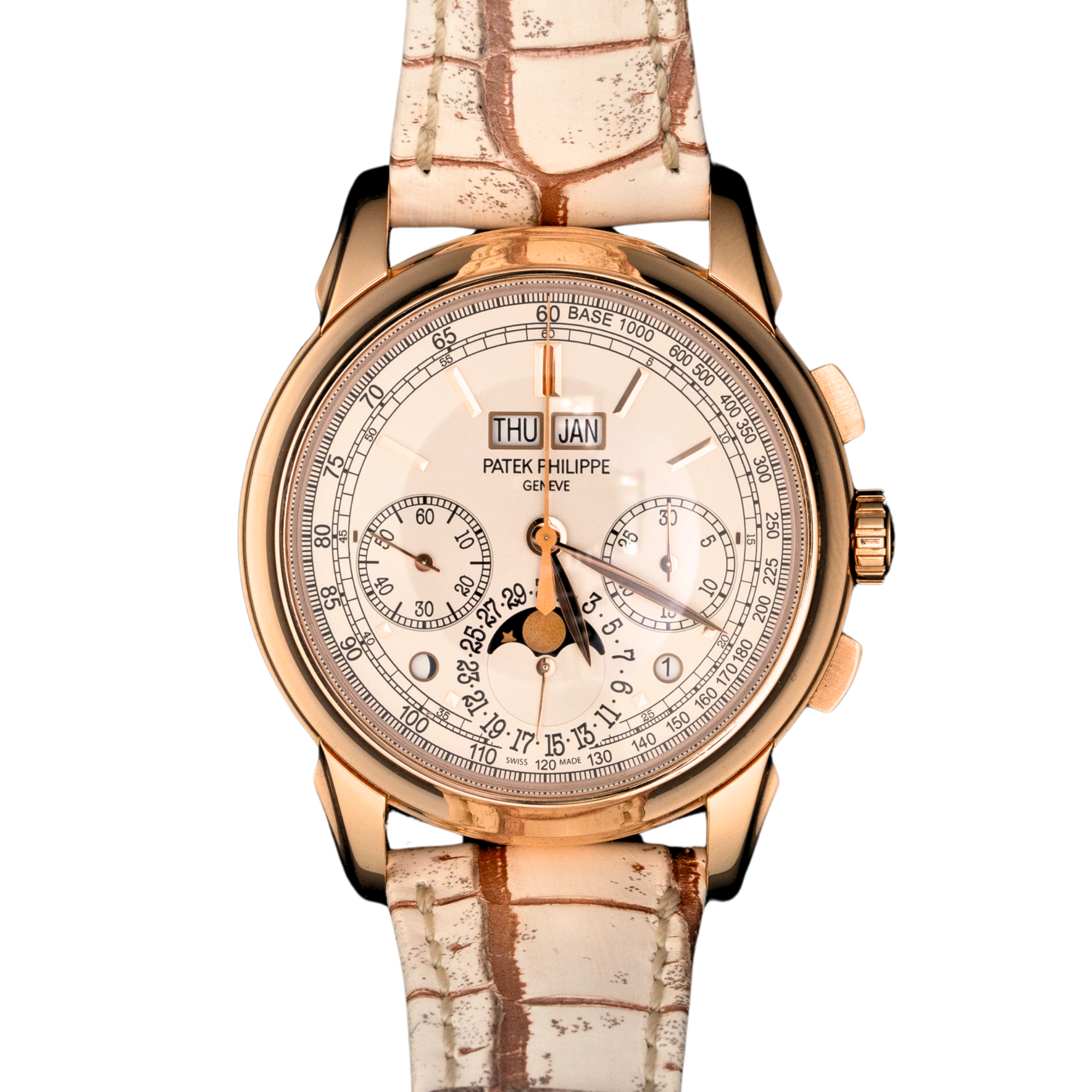 Patek Philippe Ref. 5270R-001 Rose Gold Perpetual Calendar White Dial on Leather - Patek Philippe