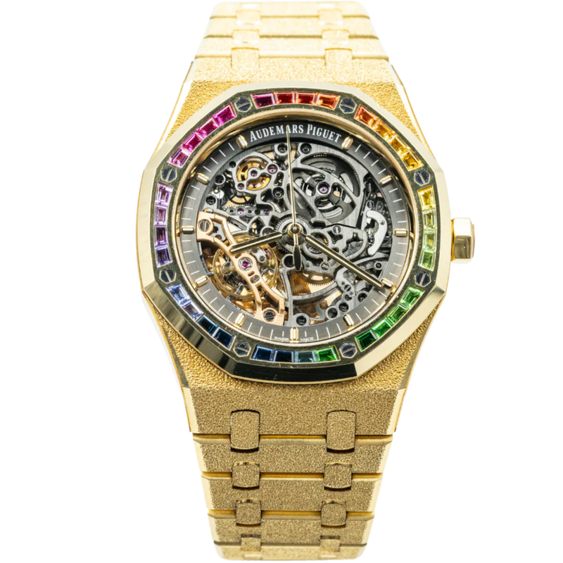 Audemars Piguet Royal Oak Ref. 15412BA.YG.1224BA.01 Frosted Gold Double Balance Wheel 41MM Yellow Gold Openworked - Audemars Piguet