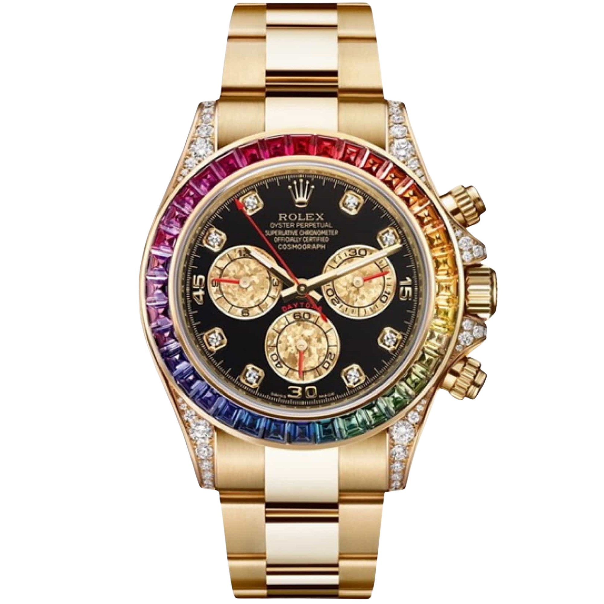Rolex Daytona Ref. 116598RBOW Yellow Gold Rainbow Black Dial - Rolex