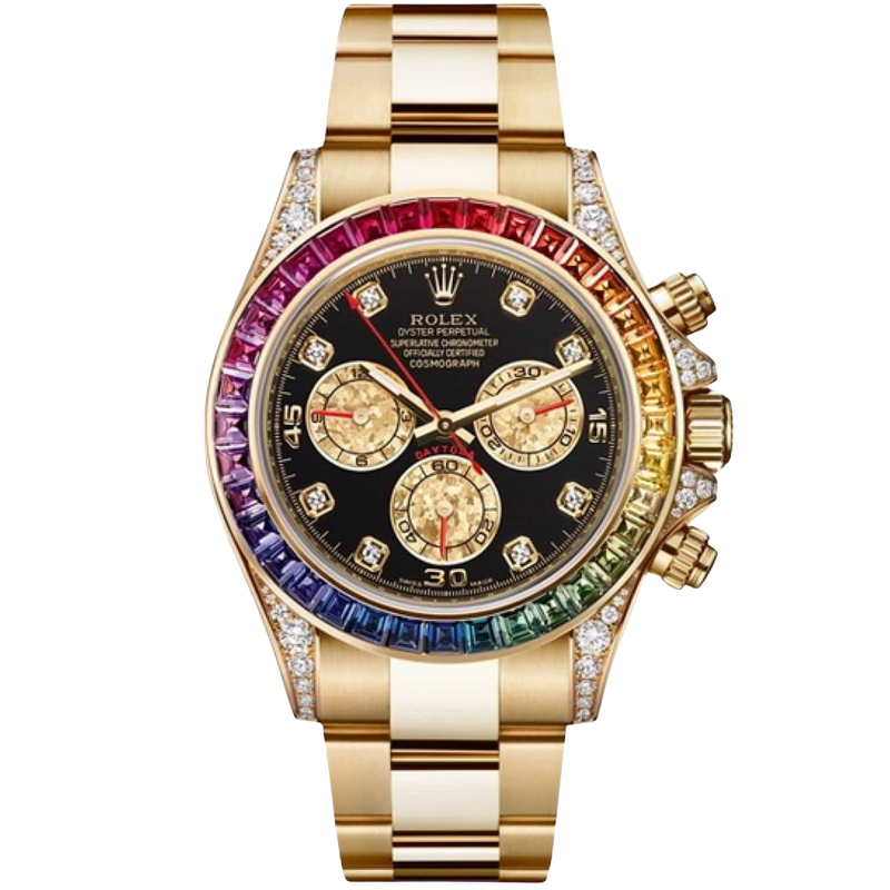 Rolex Daytona Ref. 116598RBOW Yellow Gold Rainbow Black Dial - Rolex