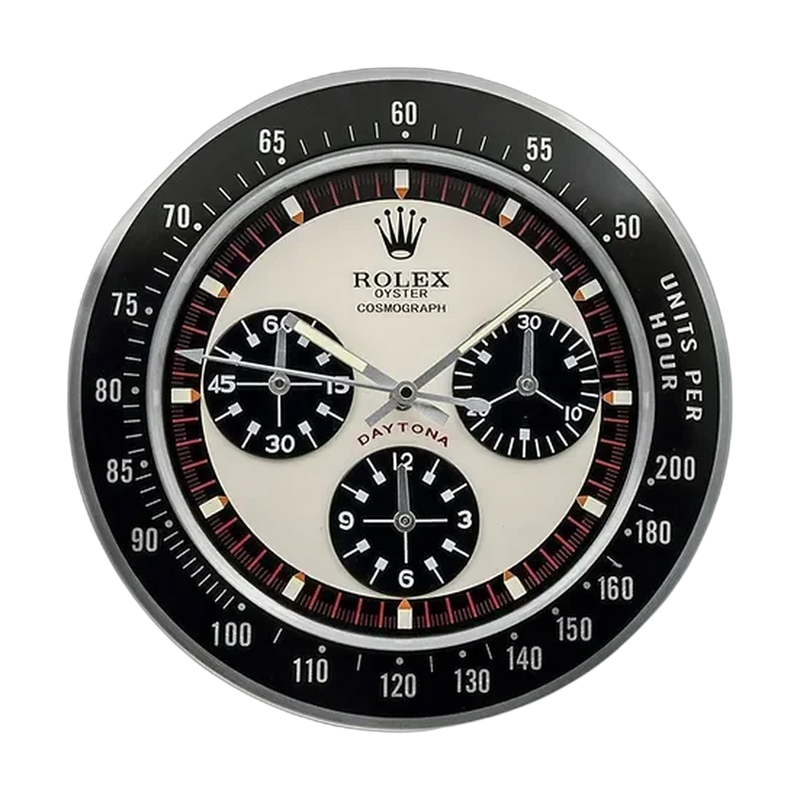 Daytrona Paul Newman Wall Clock _ Black Logo
