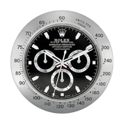 Daytrona Paul Newman Wall Clock _ Silver & Black Style