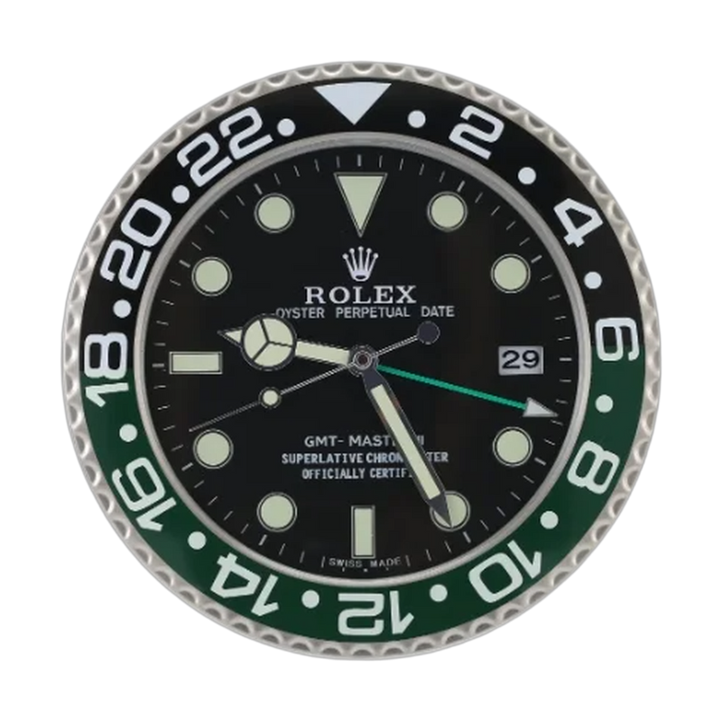 GMT-Master II Wall Clock _ Black & Green Style