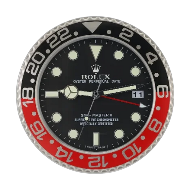 GMT-Master II Wall Clock _ Black & Red Style